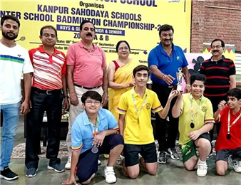 The badminton exponents of The Chintels School Kalyanpur reigned the court by clinching the coveted winners trophy at the KSS Interschool Badminton Championship (Junior & Senior, Boys and Girls).