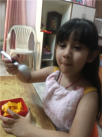 The tiny tots doubled with joy on mango party