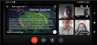 Asteroids are very harmful and they can cause great devastation if hit the surface” Our students put up a virtual assembly talking about it in a very spectacular way